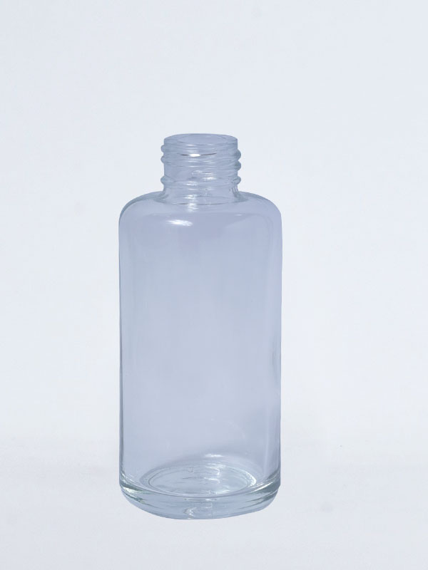 100ML Round Shoulder Clear Lotion Glass Bottles 24 MM Neck